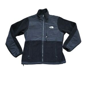 The North Face Womens Denali Fleece Jacket Black Full Zip Mock Neck Small S/P